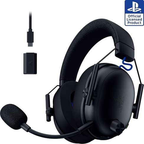 سماعة ألعاب لاسلكية Razer Blackshark V3 للكمبيوتر الشخصي: برامج تشغيل 50 مم - ميكروفون عريض للغاية - 2.4 جيجا هرتز ، بلوتوث ، USB - يعمل مع Mac ، PS5 ، Nintendo Switch ، الهاتف الذكي - بطارية 70 ساعة - أبيض in Saudi Arabia