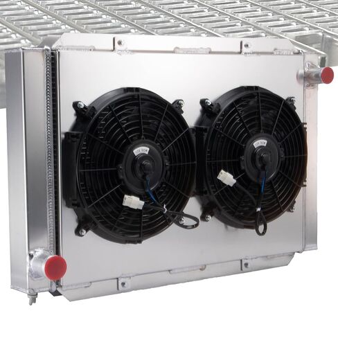 # 209000 Airboat Radiator Universal Radiator Replacement for Airboat 31" x 21" Water Cooler Upgrade 2-Rows High Performance Aluminum Cooling Radiators Shroud Fan Kit in Saudi Arabia
