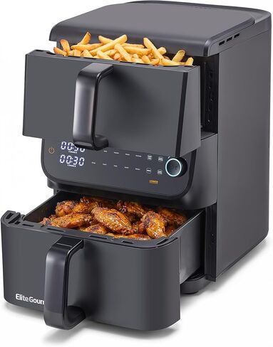 FRYER AIR GLASS GLAST GOURMET EAF2305 ، سعة 2.3 لتر ، رف طيران Ceralast ™ Free Ceramic Ceramic ، درجة حرارة قابلة للتعديل 175 درجة فهرنهايت إلى 400 درجة فهرنه. in Saudi Arabia