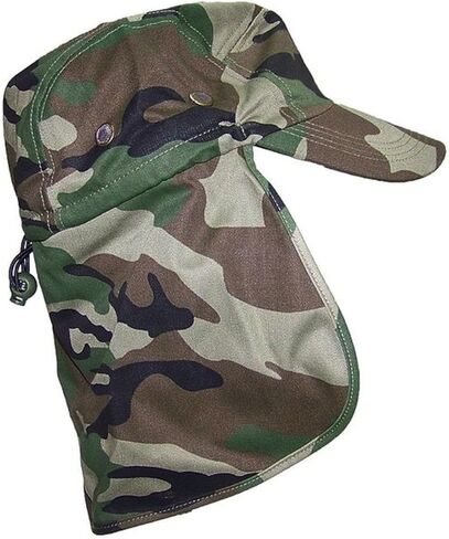 Youth Cotton Twill Curved Sun Flap Hat with Neck Flap in Kuwait