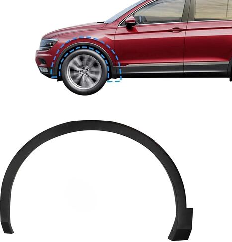 Front Right Fender Trim Compatible with Volkswagen Tiguan 2018-2023 2.0L l4 Replace# 5NN854732A9B9 VW1291109 Front Passenger Side Wheel Fender Flares Opening Arch Trim in Saudi Arabia