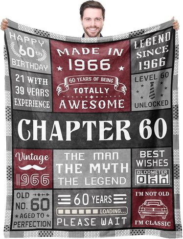 هدايا عيد ميلاد 60 للرجال بطانية 50*60 ، أفكار هدايا عيد ميلاد سعيد 60 ، هدايا عمرها 60 عامًا ، هدايا للرجال يبلغون من العمر 60 عامًا ، زخارف عيد ميلاد 60 مضحكة ، هدية عيد ميلاد فريدة من نوعها 1965 in Kuwait