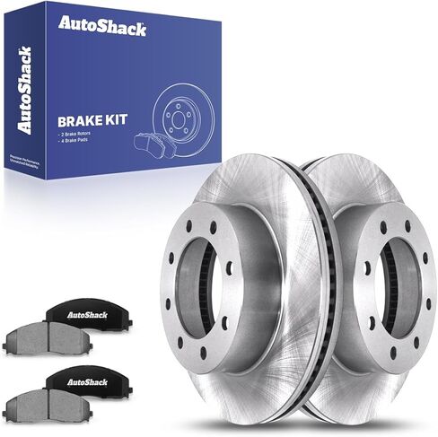 Autoshack Front Brake Kit Replacement for 2013-2016 Ford F-450 Super Duty 2013-2022 F-250 Super Duty F-350 Super Duty 4 X 4 4WD Disc Brake Rotors with Ceramic Brake Pads 14.3" (363.0 mm) BRK010341355 in Saudi Arabia