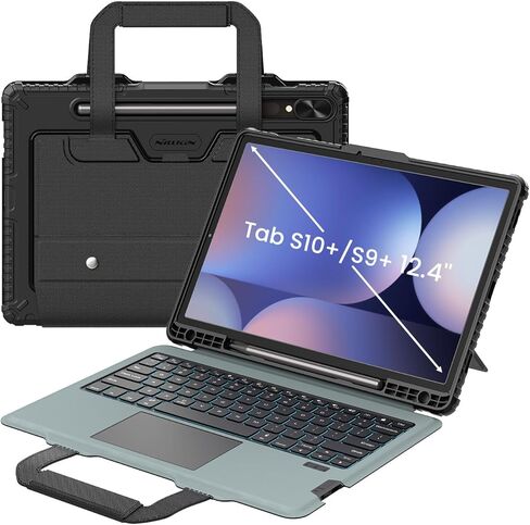 Nillkin for Samsung Galaxy Tab S10 Ultra Carry Go Portable Handle Detachable Detachable مع 7 Lacklit ، Kickstand ، Trackpad ، S Pen حامل ، S9 Ultra 5G (14.6 بوصة) in Saudi Arabia