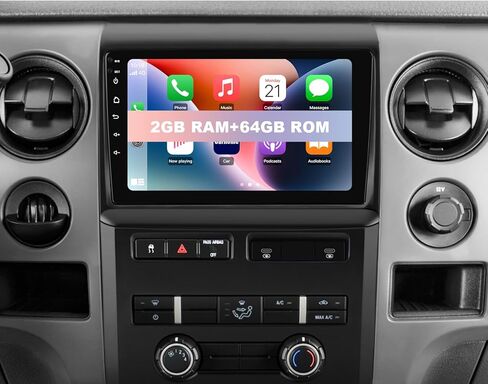 Radio Upgrade for Ford F150 2009 2010 2011 2012(Auto AC High end),Radio Replacement for F150 with 9-inch HD Touch Screen,2GB+64GB,Wireless CarPlay/Android Auto WiFi, SWC, FM, AM in Kuwait