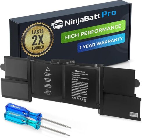 NinjaBatt A1990 Battery Replacement A1953 for Apple MacBook Pro 15 inch [Mid, 2018, 2019] EMC 3215/3359 – High Performance [84.36Wh/11.40V/7400mAh] in Saudi Arabia