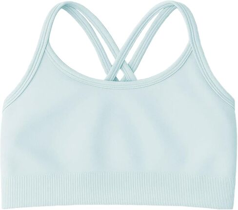 Kurve Girl’s Seamless Strappy Back Stretchy Crop Undershirt Bra, Made in USA in Saudi Arabia