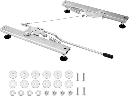 Adjustable Dual Locking Ball Bearing Seat Sliders, Bucket Seat Track Assembly Kit with Hardware, Compatible with Universal Bucket Seat Mount Frame in Kuwait