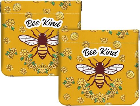 2Pcs PU Leather Small Squeeze Coin Purse Pouch Mini coin Bag Unique And Cute Wallet Cosmetic Bags Change Bag For Women Girls Men Cat in flower and grass in Saudi Arabia