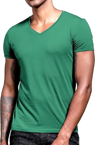 Lehmanlin Men Muscle T Shirts Slim Fit Fit Fit Bustic Buybuilding Thirts تمتد in Kuwait