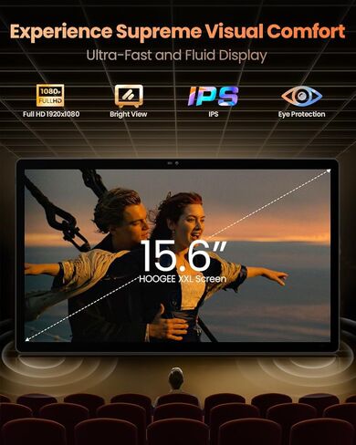15.6 Inch Android 14 Tablet, Octa-Core Long Battery Large Tablets in Kuwait
