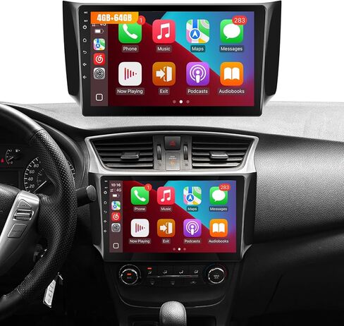 سيارات راديو لنيسان سينترا 2013 2014 2015 2015 2017 2018 2019 مع Carplay و Android Auto ، ستيريو سيارات شاشة 9 بوصة لنيسان Sentra مع Bluetooth MIC GPS Camera in Saudi Arabia