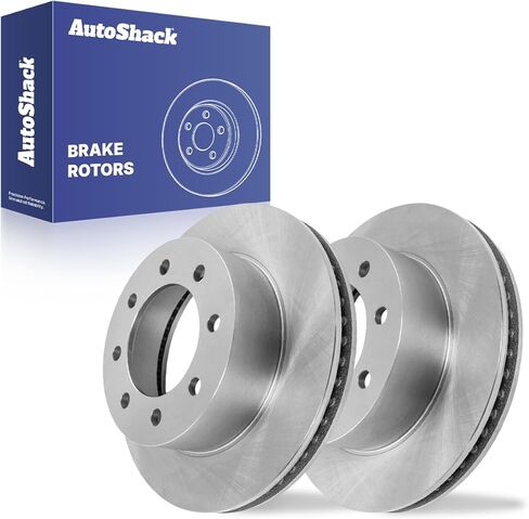 Autoshack Black Hat Praded and Slotted Brake Rotors Urble Brake Rotor Kit For 2003-2008 Dodge RAM 2500 RAM 3500 2006-2008 RAM 1500 3.7L 4.7L 5.9L 6.7L 8.0L V6 V8 4WD RWD PR63014LR in Kuwait