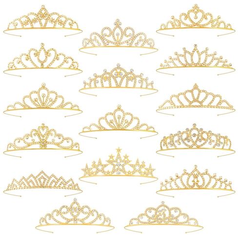 16 PCS Tiaras Crowns for Women Girls Silver Princess Tiara Bulk Crown Tiaras TiaraSel Crown for Wedding Birthday Crystal Tiara for Prom ، Bride ، Pageant ، Halloween in Kuwait
