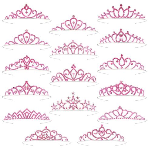 16 PCS Tiaras Crowns for Women Girls Silver Princess Tiara Bulk Crown Tiaras TiaraSel Crown for Wedding Birthday Crystal Tiara for Prom ، Bride ، Pageant ، Halloween in Kuwait
