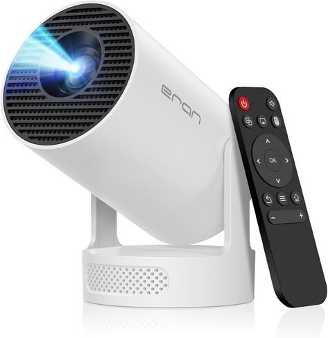 Mini Portable Projector with Wifi and Bluetooth, Native 1080P Full HD Smart Projector , 300 ANSI, Compatible with Smartphone, HDMI, USB for Home, Bedroom, Outdoor Use （White） in Saudi Arabia