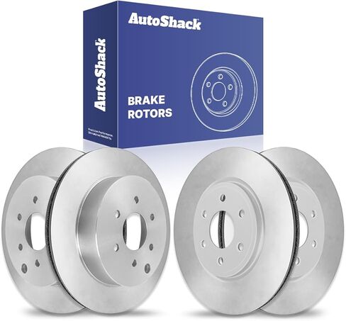 Autoshack Black Hat محفورة ودوارات الفرامل المقطوعة من أدوات استبدال دوارات الفرامل الأمامية والخلفية لعام 2005-2015 Nissan Xterra 2005-2024 Frontier 2009-2012 Suzuki Equator 2.5L 3.8L 4.0L PR41414141412 in Saudi Arabia