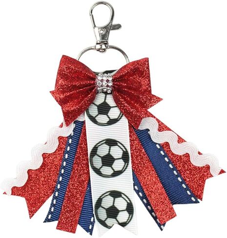 Bowknot Cheer Keychain Gamiting Game Day Keyring Keychain Cheerleader Accessory Cheer Mom Jewelry in Kuwait