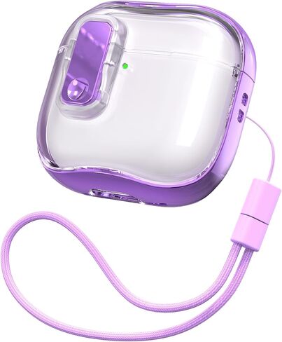 RFUNGUANGO (with Security Lock) Protective Case for AirPods Pro 2nd/1st Generation, Soft TPU AirPods Pro 2 Protective Case - with Kit/Lanyard,All Pink in Kuwait