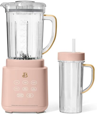 Beautiful PowerExact Blender System with PrecisionSense Technology, 700W Motor, 50oz Tritan Jar, 20oz Personal Cup, Stainless Steel Blades (White Icing) in Saudi Arabia
