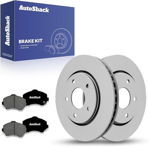 Autoshack Front Brake Kit Replacement for Chrysler Town & Country Dodge Journey 2008-2016 Grand Caravan AWD Disc Brake Rotor with Ceramic Brake Pad 11.9" (302.0 mm) RSCD63053-63053-1273-2-4 in Saudi Arabia