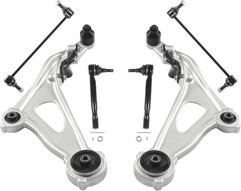 10pcs التعليق مجموعة تناسب مع نيسان روغ 2008 2009 2010 2011 2012 2013 ، لـ Rogue Select 2014 2015 Front Lower Control Arm W/Tierod Sway in Kuwait