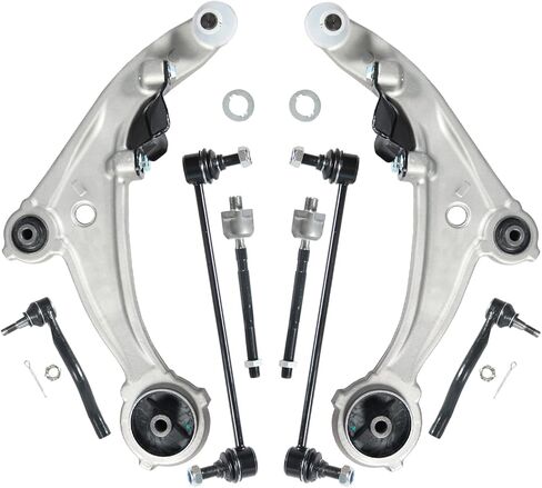 10pcs التعليق مجموعة تناسب مع نيسان روغ 2008 2009 2010 2011 2012 2013 ، لـ Rogue Select 2014 2015 Front Lower Control Arm W/Tierod Sway in Kuwait