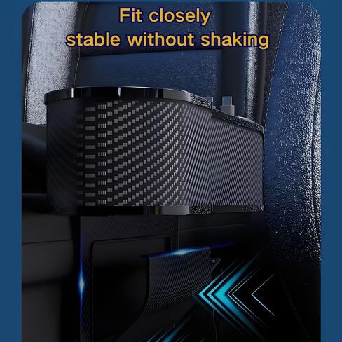 5 in 1 Car Seat Gap Filler Organizer with Wireless Charger and Cigarette Lighter, Cup Holder, Fast Charge Storage Box, 2 Retractable Charging Cables iOS Type-C USB Port in Kuwait