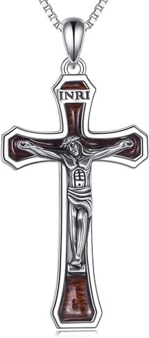 YAFEINI Upside Down Cross Necklace 925 Sterling Silver Upside Down Cross Pendant Faith Cross Necklace Jewelry For Women Men With Gift Box in Saudi Arabia