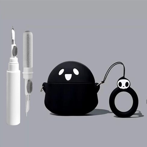 حالة لطيفة لـ AirPods 4 Case Cover 2024 مع طقم أنظف ، AirPods 4 حالات النساء المضاد للسيليكون iPods 4 سماعات الأذن accessorie charging cases keychain for airpods generation 4th (Pink) in Saudi Arabia