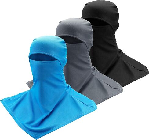 ساتين 3 قطعة بالاكلافا غطاء غطاء أشعة الشمس غطاء الرقبة صيف القناع الوجه للدراجة النارية للرجال للرجال نساء in Kuwait