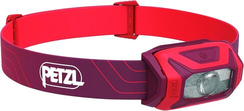 PETZL TIKKINA Headlamp - Compact, Easy-to-Use 300 Lumen Headlamp, Designed for Hiking, Climbing, Running, and Camping - Red in Kuwait