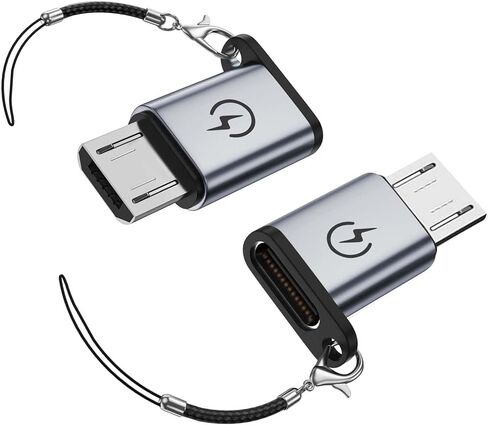 USB C إلى Micro USB Adapter (4 حزم) ، ， Micro USB إلى محول النوع C ， يدعم شحن سريع 18W ، لا يدعم اتصال OTG ، مثل سماعات الرأس ، محركات الأقراص الصلبة الخارجية ، لوحات المفاتيح in Kuwait