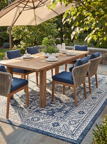 Rugs.com Outdoor Aztec Collection Collection سجادة - 2 '× 3 بوصة سجادة مسطحة خضراء مثالية لغرف المعيشة ، وغرف طعام كبيرة ، مخططات أرضية مفتوحة in Kuwait
