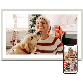 إطار الصورة الرقمية ، Frameo 15.6 بوصة إطار صورة رقمي كبير WiFi ، 1920*1080 IPS FHD Touchnes ، تخزين 32 جيجا بايت ، صور مشاركة فورية ، إطار إلكتروني ، هدية للأم ، المنزل الاحترار in Kuwait
