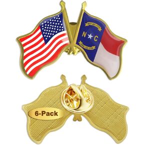 6/12/50/100 Pack-American State North Carolina Flag Lapel Pins Friendship Bulk -1.5" in Saudi Arabia