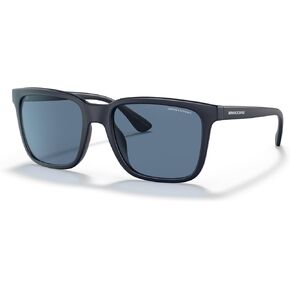 A|X ARMANI EXCHANGE Men's AX4112SU Universal Fit Rectangular Sunglasses, Shiny Transparent Grey/Dark Grey, 55 mm in Kuwait