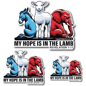 MY HOPE IS IN THE LAMB Sticker (Small - 2 pcs) - Christian, Jesus, Bible Verse, Faith, God, Cross, Car Decal, Bumper Sticker, Water Bottle Stickers, Laptop in Saudi Arabia