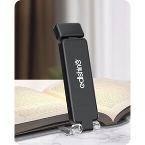 EDISHINE Book Light for Reading at Night, 3 Colors & Stepless Dimming Brightness, USB Rechargeable LED Bookmark Lamp in Bed with Memory Function, Clip on Booklight for Bookworms,Kids (Black) in Kuwait