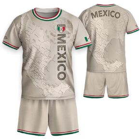 GritSon Mexico Soccer Jersey Kids, Mexico Jersey Kids, Mexican Soccer Jerseys for Kid, Mexican Jerseys for Kid in Saudi Arabia