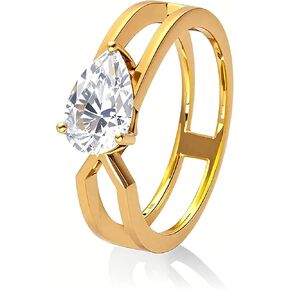 1.5ct Moissanite Ring – Dew of Dawn, D Color VVS1 Clarity, Certified Moissanite, 18K Gold-Plated Sterling Silver, Ideal Gift for Engagement & Anniversary in Kuwait