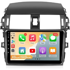 Radio Android Car Radio Toyota Corolla 2009 2010 2012 2013 ، شاشة لمس IPS 9 بوصة لاستريو Corolla مع رابط Carplay Android اللاسلكي ، ودعم Bluetooth/SWC/FM/MIC/Mirror رابط in Kuwait