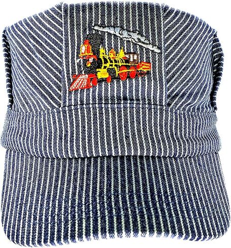 Pinnacle Awards Boy's Train Engineer Hat with Bold Yellow Locomotive and I Train S Embroidered on with high Stitch Count in Saudi Arabia