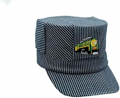 Pinnacle Awards Boy's Train Engineer Hat with Bold Yellow Locomotive and I Train S Embroidered on with high Stitch Count in Saudi Arabia