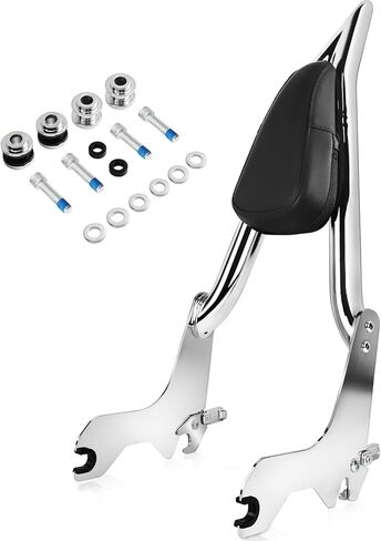 Backrest Sissy Bar fit 2018-Up Harley Softail Heritage Classic FLHC Street Bob 107 114 FXBB S Softail Deluxe Slim FLDE FXST FLI FLSL Standard Black 22" Tall Passenger Backrest Pad W/Docking in Saudi Arabia