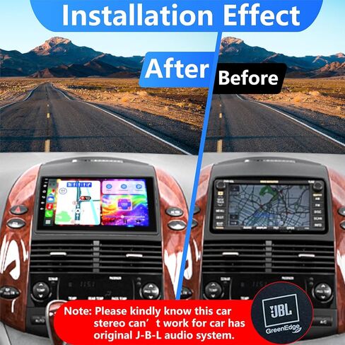 Android 14 Car Radio for Toyota Sienna 2011 2012 2013 ، 9 بوصة من شاشة IPS Stereo مع Carplay Android Auto WiFi Bluetooth GPS Navigation Touch Head Unit 【4+64GB】 in Kuwait