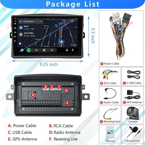 Android 14 Car Radio for Toyota Sienna 2011 2012 2013 ، 9 بوصة من شاشة IPS Stereo مع Carplay Android Auto WiFi Bluetooth GPS Navigation Touch Head Unit 【4+64GB】 in Kuwait
