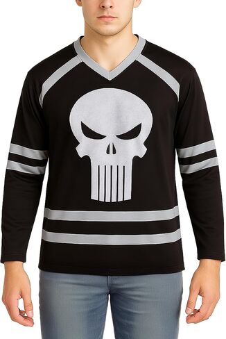 Marvel Men's Long Sleeve Mesh Hockey Jersey - Spider-Man, Punisher, and Mickey Graphic Hockey Jerseys for Men (Sizes: S-XL) in Saudi Arabia