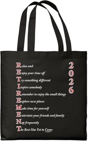 Retirement Gifts for Women Retirement Acrostic Poem 2025 Canvas Tote Bag in Saudi Arabia