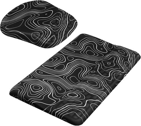 لوحة مفاتيح مع وسادة فأر مريحة للمعصم والمعصم مع معصم لوحة المفاتيح - مع مطبات تدليك لتخفيف آلام النفق الرسغي وتصميم هلام الذاكرة الكامل - كمبيوتر متكرر مثالي (خط) in Kuwait